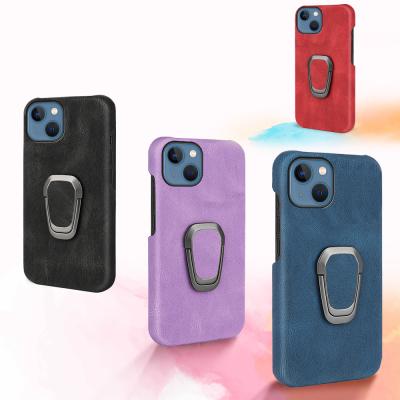 China Anti-drop for vivo Y51 Rotating Finger Ring Kickstand PU Phone Case Cover for sale