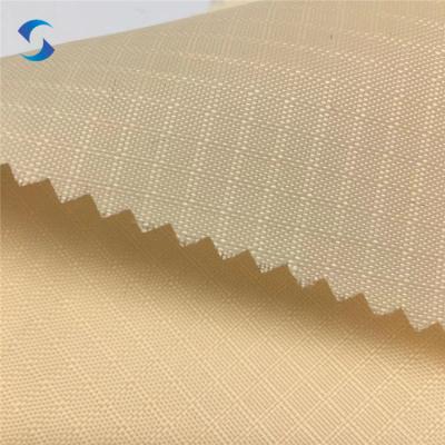 China Waterproof 210d Ripstop Poly Polyester Oxford Fabric With PU PA Coated for sale