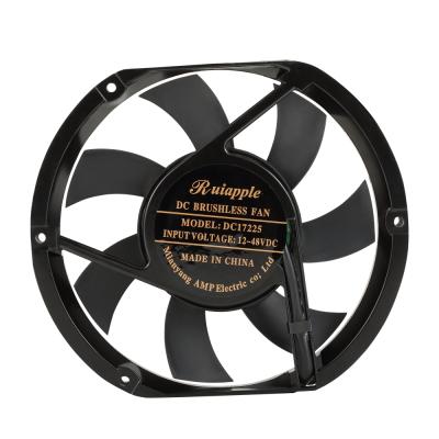 China DC 12v 48v Brushless Electric Axial Fan 17251 Fan Axial Flows Cooling Equipment Round Fans for sale