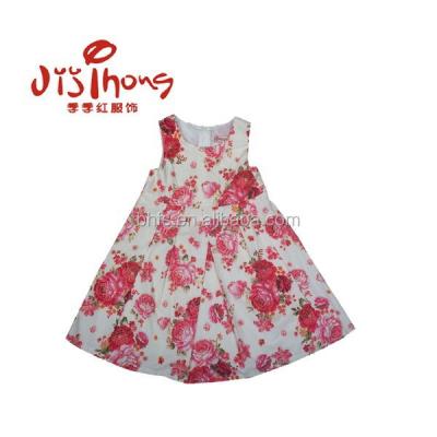 China Washable Flower Pattern Kids Princess Dresses New Design Girls Dressy Dresses For Girls for sale