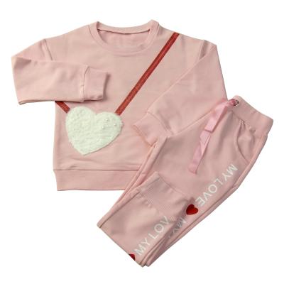 China Casual girls 2-6 years old knit sport suit for sale