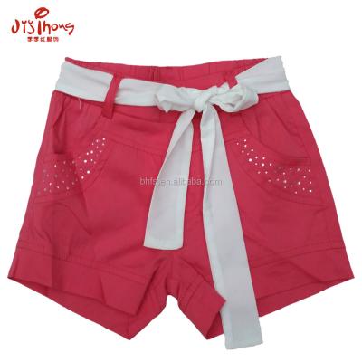 China Summer breathable comfortable girl's hot shorts with alibaba elastic china for sale