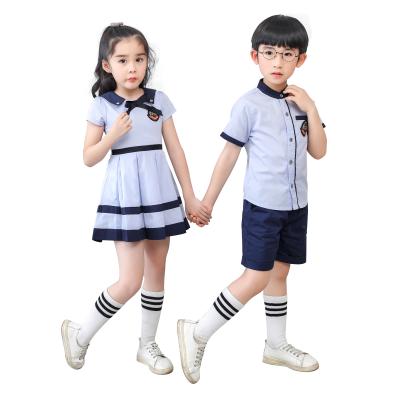 China Antistatic School Uniform Boy's Clothing Set Girl's Dress School Garment Fabric For Kids for sale