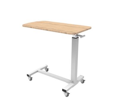 China New Style Factory Supply Modern Style Plywood Hospital Overbed Table With Wheels for sale