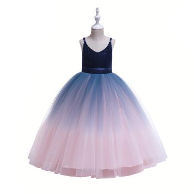 China Washable in Designer Kids Clothes Little Girl Ball Gowns Girl's Party 4-13years Running Hot Selling Princess Teen Long Dress for sale