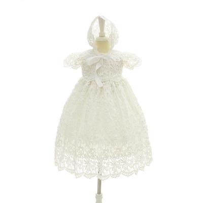 China Boutique Babies Washable Wholesale Baby Princess Dress Party Infant Baptism Dresses Baptismal Christening Tulle White Color For Child for sale