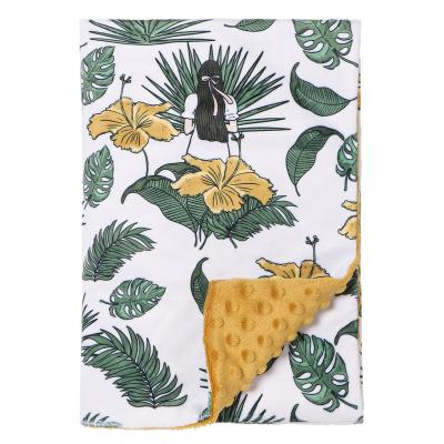 China Anti-bacteria Girl in the Rainforest Tropical Baby Blanket, Cozy Baby Blankets for Newborns, Safe Baby Wrap Covering. for sale