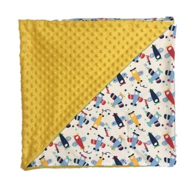 China Super soft 100% minky cotton anti-pilling baby blanket with digital printing for sale