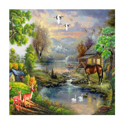 China Wholesale New Classic/Postmodern Landscape Diamond Painting Je2206 5D Diamond Painting With Round And Square Resin Stones for sale