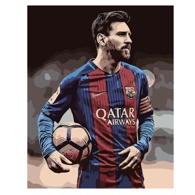 China E-BP09 Messi Canvas DIY Oil Drawing Hand Painted Pictures Model 5D Modern People Diamond Painting Kits for sale