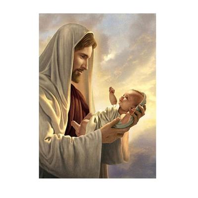 China New FY425-R Cross Stitch Picture Diamond Embroidery Wall Art Decor Wholesale 5d Diy Diamond PaintingJesus Classic/Postmodern Child Full Drill for sale