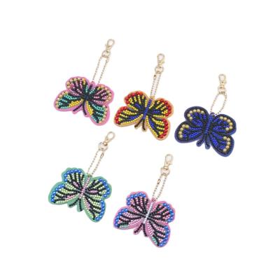 China W-QC035 Diamond Painting DIY Handmade Modern Butterfly Keychains For Adults for sale