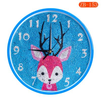 China Lu117 Traditional Chinese Custom Special Shaped DIY Clock Drill Home Ornaments Diamond Painting Full Drill Wall for sale