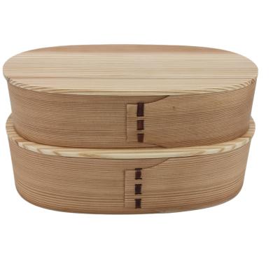 China Eco-Friendly Customizable Bento Lunch Box Heatable Wooden Lunch Box for sale