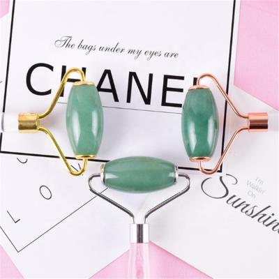 China 2020 New Style Portable Facial Green Aventurine Jade Skin Roller for sale