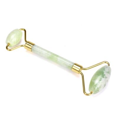 China Stong frame/portable/durable/washable in stock 100% real jade jade roller xiuyan anti-aging green jade feng skin care for face with box for sale