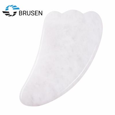 China Natural White Jade 100% Jade Gua Sha Set For Jade Gua Sha Facial Massage for sale