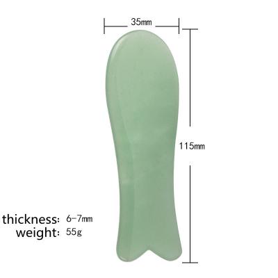 China Natural Aventurine Jade Gua Sha Tool Heart Shape Gua Sha Board of Averterine Green Guasha for sale