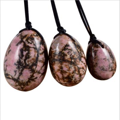 China Folk Quartz Crystal Stone Yoni Eggs Art Eggs Natural Rock Rhodonite Jade for sale