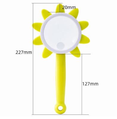 China Childish 5X Drop Type 75mm Lens Children Sunflower Resistant Acrylic Large Lens Magnifying Glass Te koop