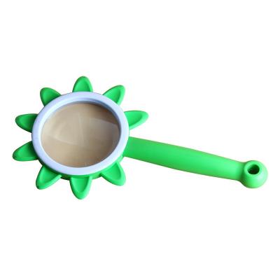 China Childish Children's 5x Magnifier Sun Flower Lens Glass Magnifier for sale