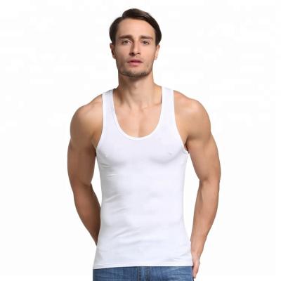 China Anti-pilling 100 Items 1000 In-stock Gray Solid Casual Adults White Rib Men Tank Tops Sleeveless White Black Tank Tops Mens Cotton for sale