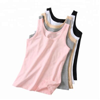 China Custom Made High Quality Breathable Lycra Anti-pilling Anti-pilling Cotton Women's Empty Tank Top for sale