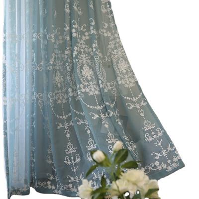 China 2022 Factory direct sale breathable luxury embroidery sheer curtain fabrics for sheer curtain decorations for sale