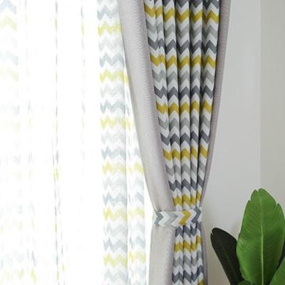 China Geometric Blackout Curtain Panel Curtain For Living Room for sale