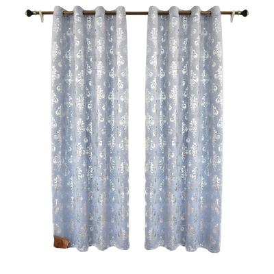 China European Blackout China Supplier Sample Curtain Amazon And American Aluminum Foil Silver Flannel Curtain Free Reflective Fabric for sale