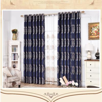 China Blackout Style Luxury European Window For Living Room Blackout Solid Curtain for sale