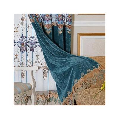 China Wholesale 2022 Newest Blackout Embroidery Customized Curtain Fabric For Living Room Embroidery Finished Fabric for sale