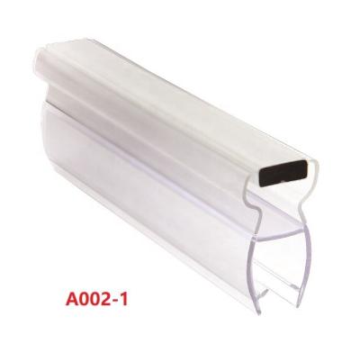 China Soft And Hard PVC Co-extrusion Seal Clearly Tempered Magnetic Adhesive Glass Plastic Frame Shower Door Seal Strip for sale