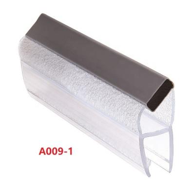 China Soft And Hard PVC Co-Extrusion Seal Door Threshold Piece Strips Shower Door Seal Bathroom Plastic Clear Magnetic View 8mm Shower Seal for sale