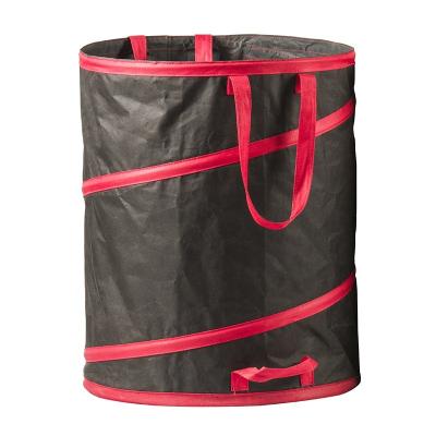 China 115L Oxford Recyclable Automatic Cloth Storage Round Collapsible Garbage Bag For Indoor Outdoor for sale