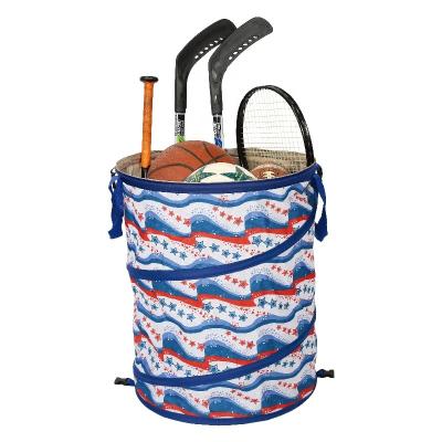 China 33 Gallon Oxford Recyclable Self Patriotic Cloth Storage Collapsible Bag For Boating for sale