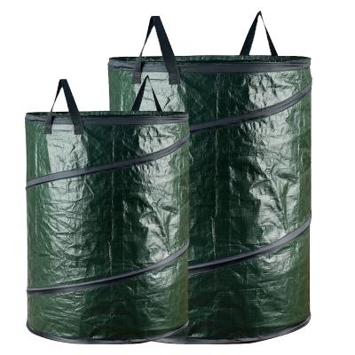 China 160L High Quality Recyclable Folding and Reusable Waste Leaf Garden Bag for sale