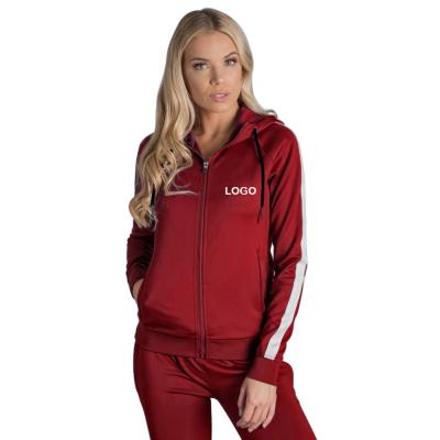 China Breathable Plain LOGO Designer Sweatsuits Women Workout 2 Piece Hoodie And Jogger Set Sweatsuits Women for sale