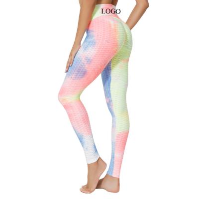 China 2021 Breathable New High Quality High Waist Tie Dye Butt Lift Women Tight Yoga Pants for sale