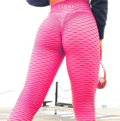 China 2021 New High Quality High Waist Butt Lift Women's Breathable Tight Yoga Pants Sports Honeycomb Bubble Leggings for sale