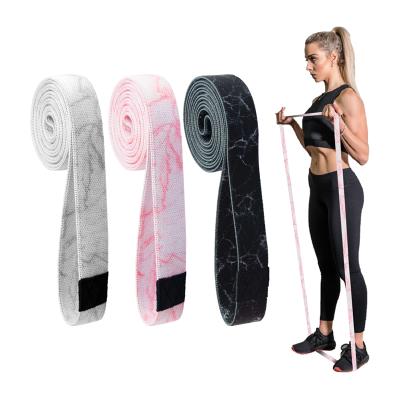 China Custom Polyester Cloth Wholesale Tension Belt Fitness Cotton Cloth Resistance Fitness Belt Long for sale