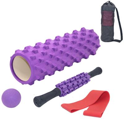 China 2021 New Goods Gym Back Muscle 5pcs Sets Exercise 45cm Relax Muscle Body Yoga Pilate Massage Ball Foam Roller for sale