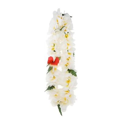 China 2022 Polyester Decor Set Popular Artificial Plastic Colorful Collar Lei Garland For Summer Hawaiian Party Flower New Design for sale