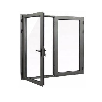 China High Quality Windproof AD70 UPVC Profile 24/30/36 mm Thickness Tilt And Turn Glass Doors for sale