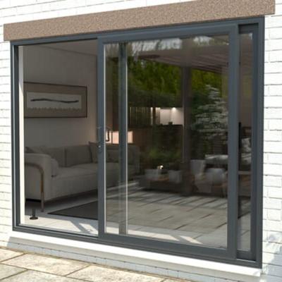 China As2047 Australia Standard Aluminum Front Door Windproof Tempered Glazed Sliding Doors For Buildings for sale