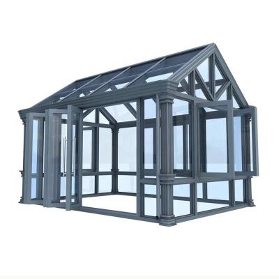 China Custom Aluminum Glass Solarium House Outdoor Prefab Patio Glass Sunroom Modern Manufacturer for sale