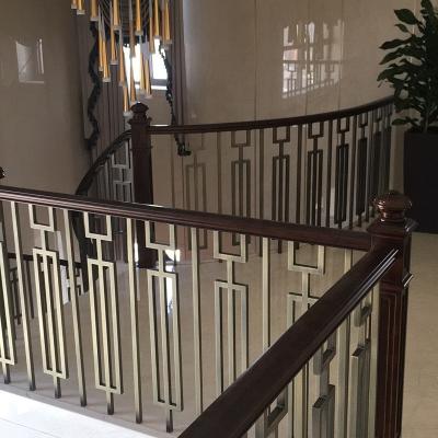 China EUROPEAN Column Villa Duplex Attic Barrier Deck Bay Window Railing Aluminum Alloy Stair Handrail Railing for sale