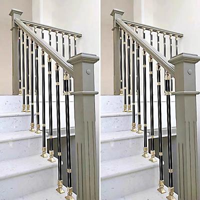 China EUROPEAN Column Villa Duplex Attic Barrier Deck Bay Window Railing Aluminum Alloy Stair Handrail Railing for sale