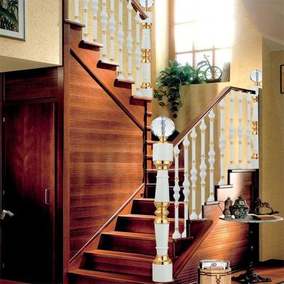 China European villa balcony column stair railing indoor railing iron cut single aluminum-magnesium alloy handrail for sale