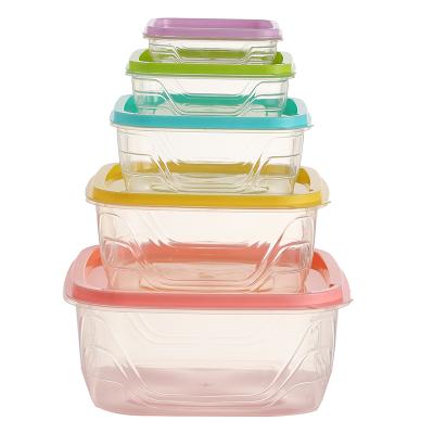 China Food Grade City Life Stackable Plastic Food Storage Containers Sealed Cereal Canned Dry Fresh Cooked Food Storage Containers for sale